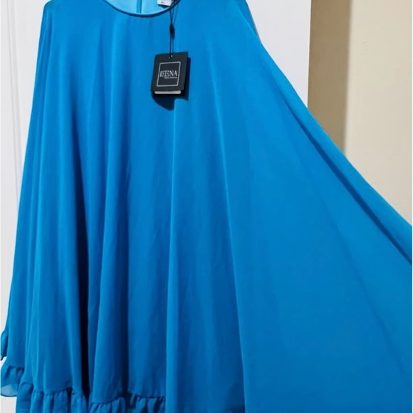 NWT Mac Duggal Long-Sleeve High-Neck Mini Cape Formal Dress SZ 0 - Picture 6 of 17